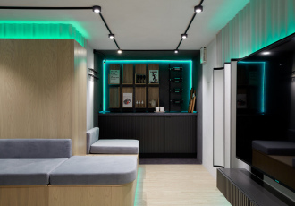 Подвал с теневым граффити