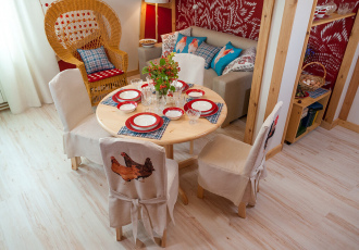 Гостиная в горошек