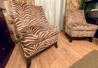 Зеленая гостиная с носорогом