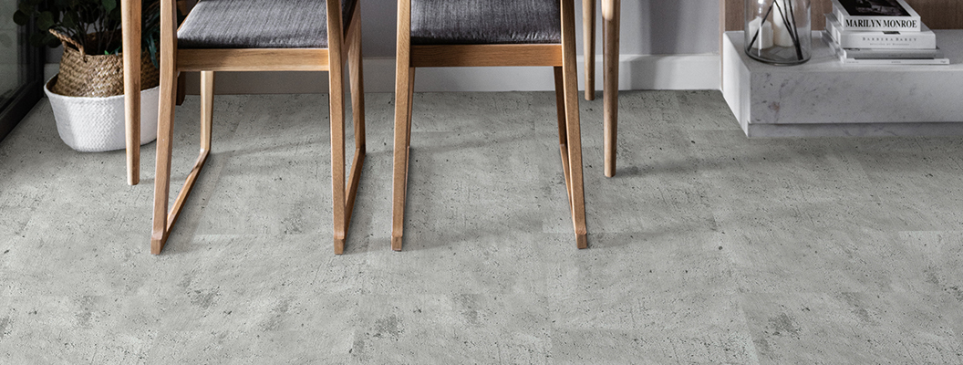 напольное покрытие под бетон на кухне