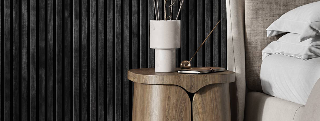 декоративнеы акустические реечные панели в интерьере