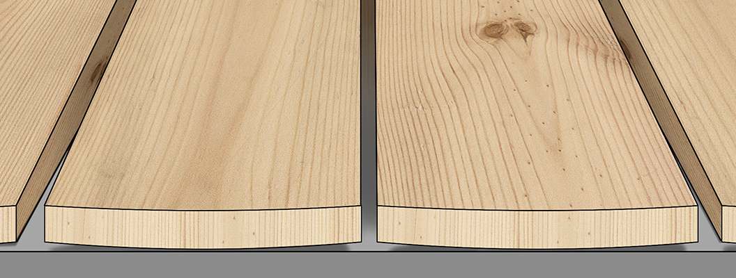 массивная доска в разрезе